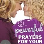 Mother praying powerful prayers for her daughter