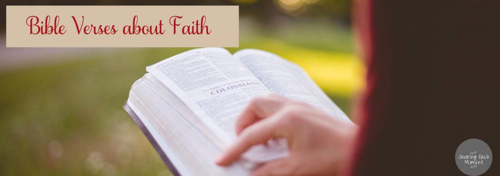 open Bible with verses about faith
