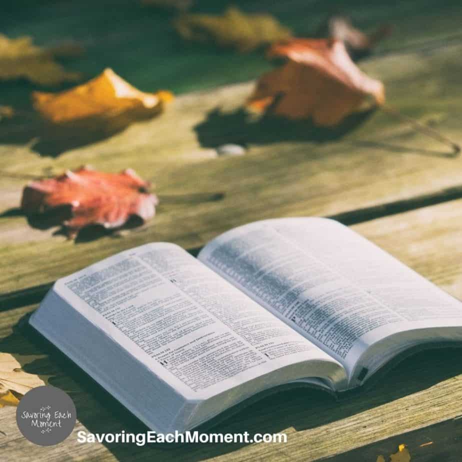 Open Bible with verses about faith over fear