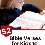 Bible Verses for Kids to Memorize - girl with open Bible