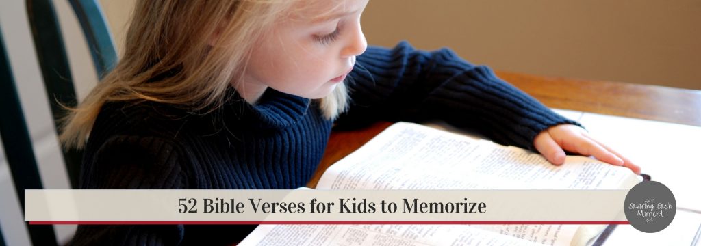 Bible verses for kids to memorize