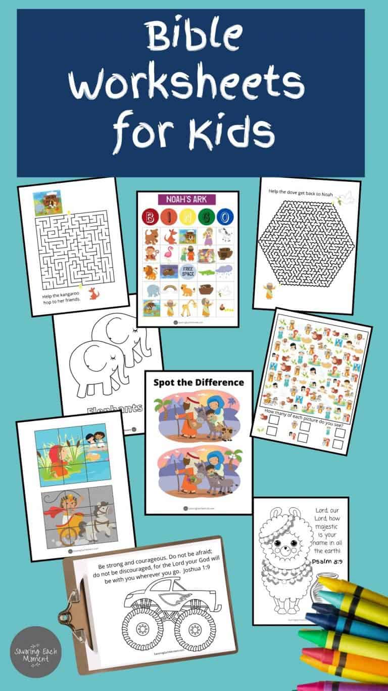 Huge Collection of Printable Bible Worksheets for Kids Savoring Each