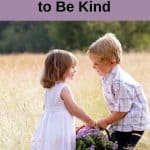 two young children being kind to each other