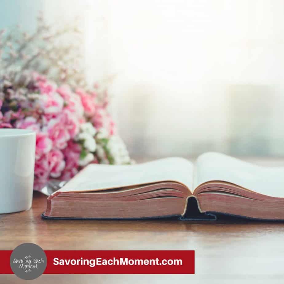 open bible on table with short bible verses to memorize