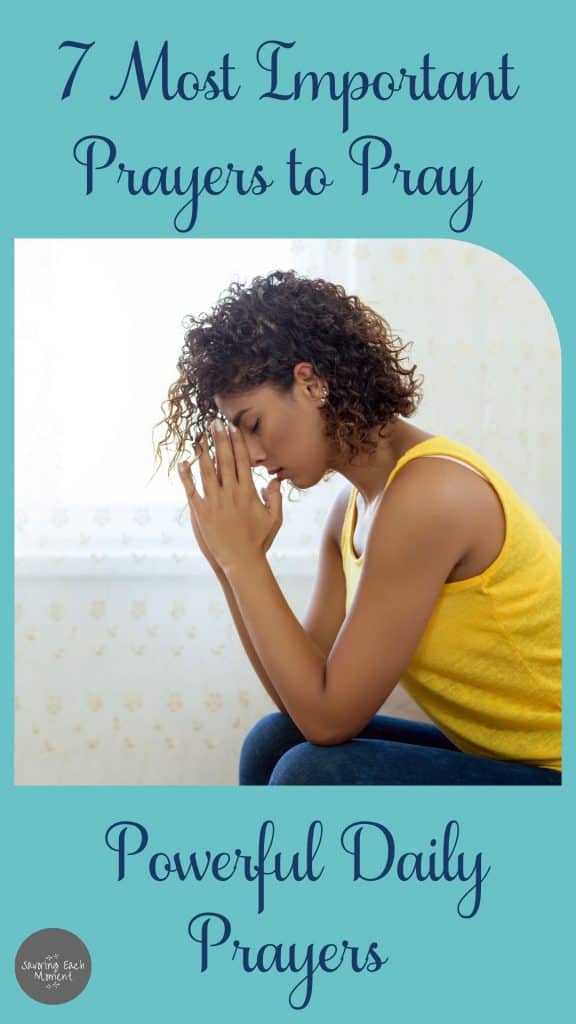 Woman praying powerful daily prayers